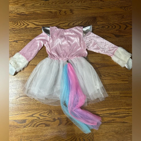 Teetot Pink Unicorn One-Piece Costume with Headpiece Tutu & Tail Kids Size 7/8 - Picture 4 of 8